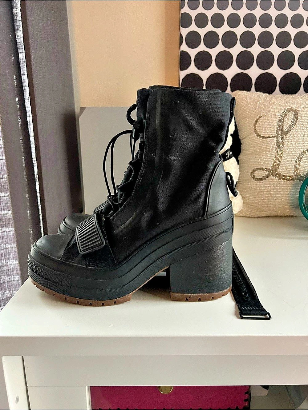 Converse Chuck Taylor All Star GR82 Extra-High Platform Boot Black Boots